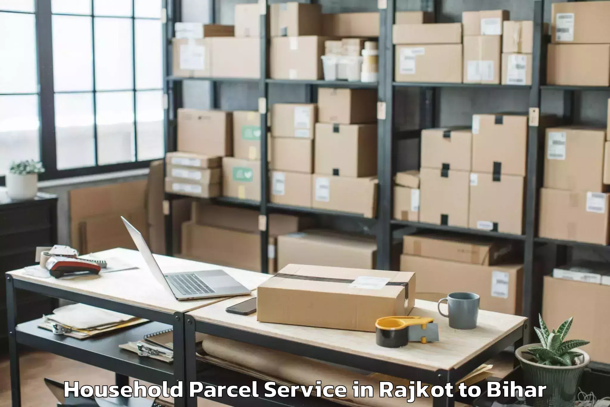 Reliable Rajkot to Madhubani Household Parcel